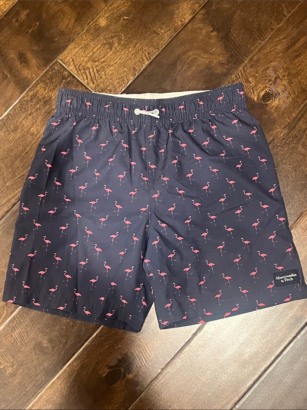 EUC Pair of abercrombie kids Flamingo Swim Trunks Size 11/12